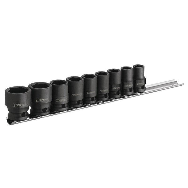E041601 - Set of 3/8 "hex impact sockets on a rail, 8 - 19 mm E041601 - Set of 3/8 "hex impact sockets on a rail, 8 - 19 mm