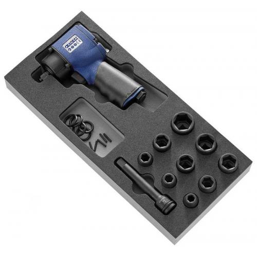E231101 - Module with impact wrench 9 1/2 "short hex impact sockets, 11 - 27 mm