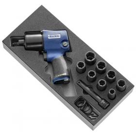 E231102 - Module with impact wrench 8 1/2 "short hex impact sockets, 13 - 24 mm