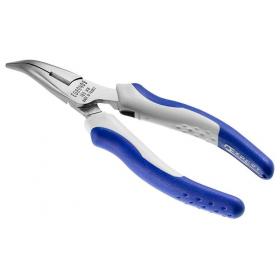 E080409 - Short half-round angled nose pliers, 160 mm