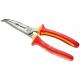 E050410 - Short half-round angled nose pliers insulated 1000V - VDE, 160 mm