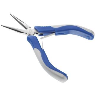 E117877 - Szczypce półokrągłe proste, dla elektroników, 132 mm