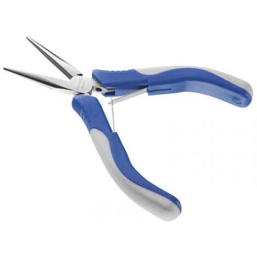 E117877 - Electronics straight half-round nose pliers, 132 mm