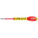 E165410 - Insulated screwdriver 1000V for slotted head screws, 2,5 x 50 mm