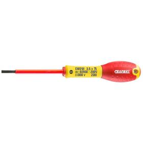 E165411 - Insulated screwdriver 1000V for slotted head screws, 3,5 x 75 mm