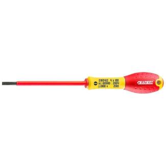 E165412 - Wkrętak izolowany 1000V do śrub z rowkiem, 4 x 100 mm