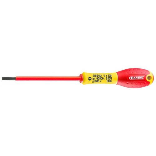 E165412 - Insulated screwdriver 1000V for slotted head screws, 4 x 100 mm