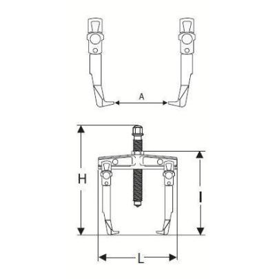 E096006 - 2 Leg puller 4T