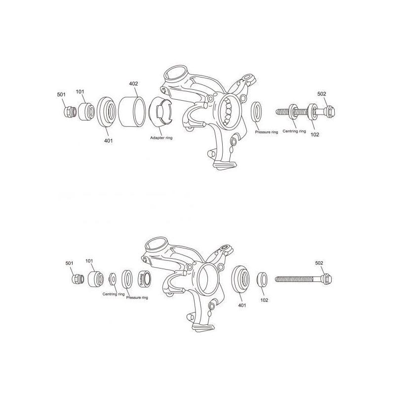E201114 - Bearing puller set CITROËN, RENAULT, PEUGEOT E201114 - Bearing puller set CITROËN, RENAULT, PEUGEOT
