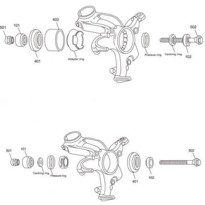E201114 - Bearing puller set CITROËN, RENAULT, PEUGEOT
