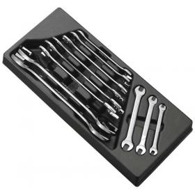 E111220 - Module of 11 open-end wrenches, 6x7 - 30x32 mm