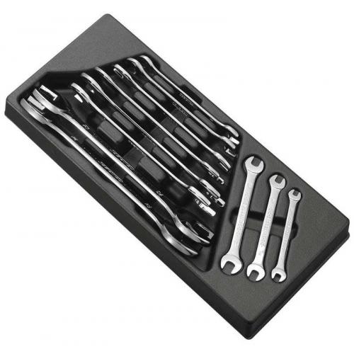 E111220 - Module of 11 open-end wrenches, 6x7 - 30x32 mm