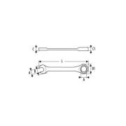 E110969 - Fast ratchet combination wrench, 14 mm