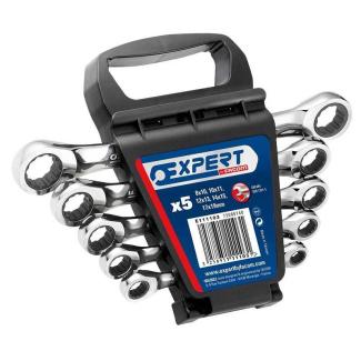 E111103 - Set of 7 ratchet ring wrenches, 8x10 - 17x19 mm
