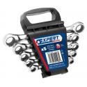 E111103 - Set of 7 ratchet ring wrenches, 8x10 - 17x19 mm