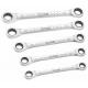 E111103 - Set of 7 ratchet ring wrenches, 8x10 - 17x19 mm