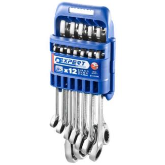 E111106 - Set of 12 ratchet combination wrenches, 8-19 mm