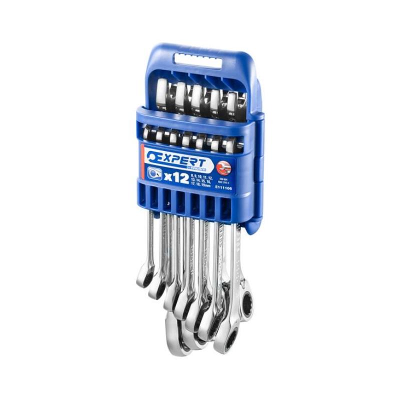 E111106 - Set of 12 ratchet combination wrenches, 8-19 mm E111106 - Set of 12 ratchet combination wrenches, 8-19 mm